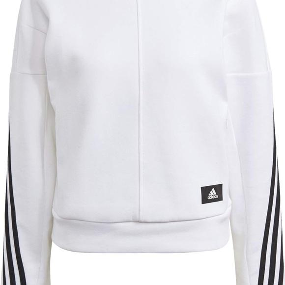 Adidas Women Future Icon 3S Sweat Shirts Black Casual Shirt Tee Jersey size 2XLT - Picture 3 of 3